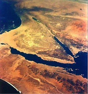 Plate Tectonics Theory In Israel - Great Rift Valley - Satellite View