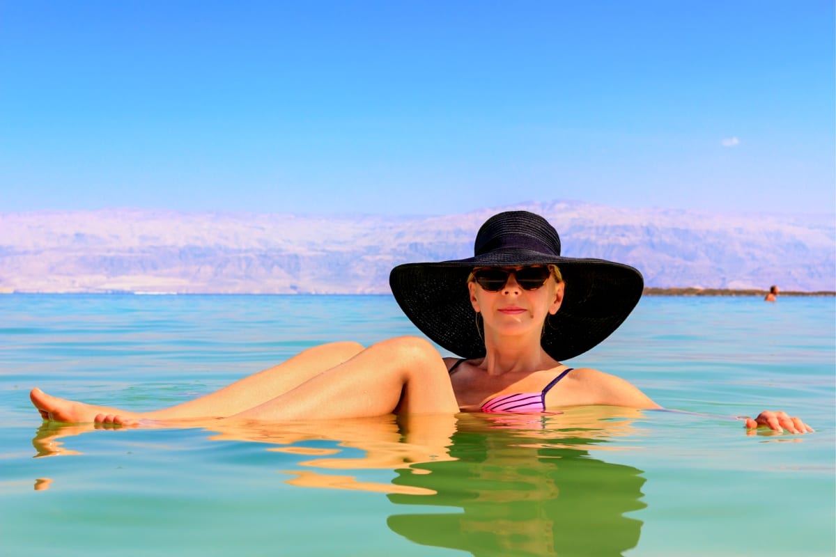 The experience of floating in the Dead Sea