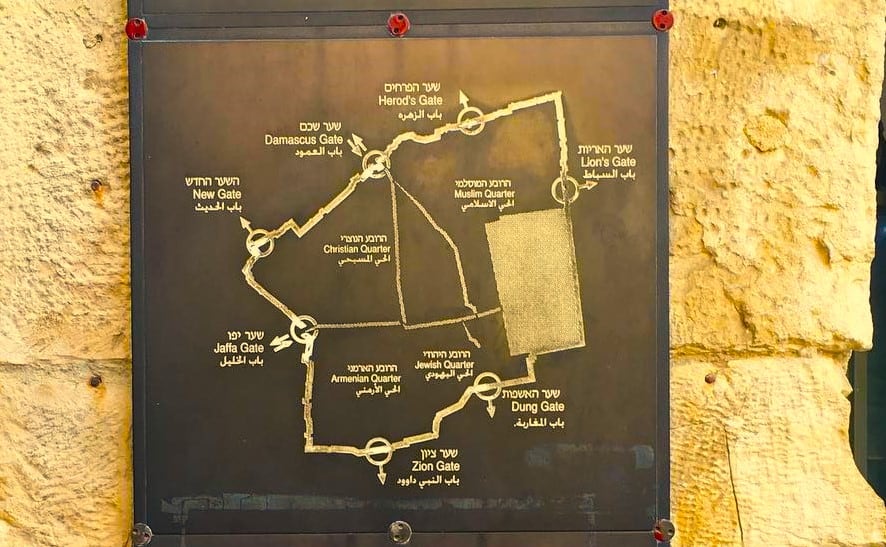 Gates-of-the-Old-City-of-Jerusalem-Sign