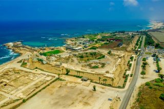Israel's Shoreline Ultimate Guide - Caesarea Aerial